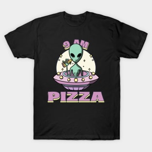 Legendary Night 9 AM PIZZA Nihilist Absurd Silly Dark Humor T-Shirt T-Shirt